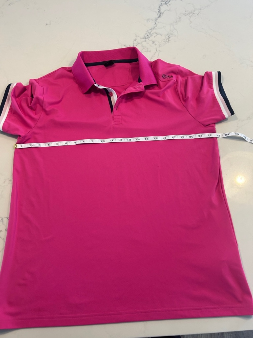 Hugo Boss Paddy Men's Pink Polo Shirt Collared, Slim Fit, Cotton, Size XXL - Picture 9 of 10